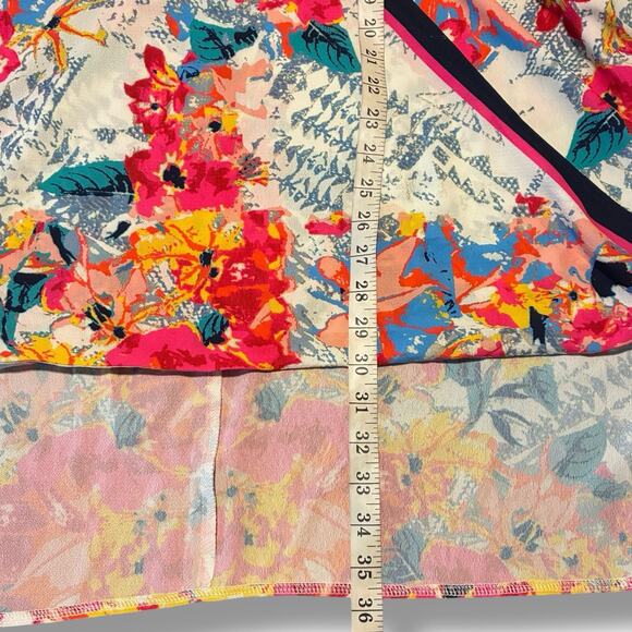 Suzanne Betro Top NWT Sz 3x Bright Bloom Faux Wrap Kimono Blouse Dolman Sleeve - Picture 6 of 6